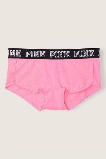 Victoria's Secret PINK Dreamy Pink Short Cotton Logo Knickers