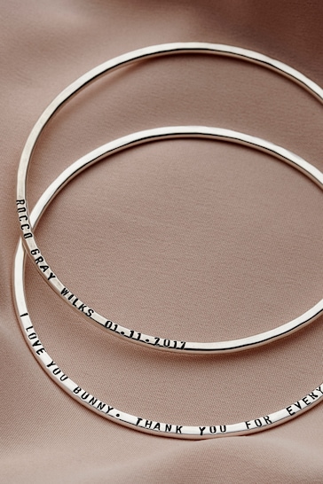 Personalised Message Bangle by Posh Totty