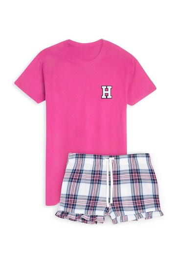 Personalised Womens Monogram Pyjama Shorts Set by Alphabet