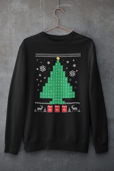 Instajunction Black Chemistree Adult Christmas Sweatshirt
