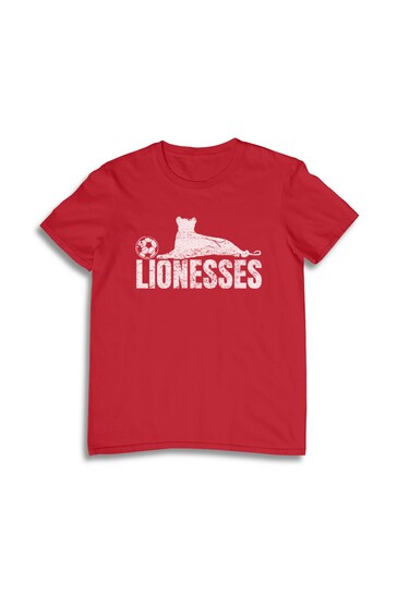 Instajunction Red England Lionesses Football Championship Men's T-Shirt
