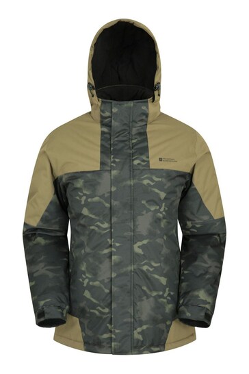 Mountain Warehouse Green Shadow Printed Ski Jacket