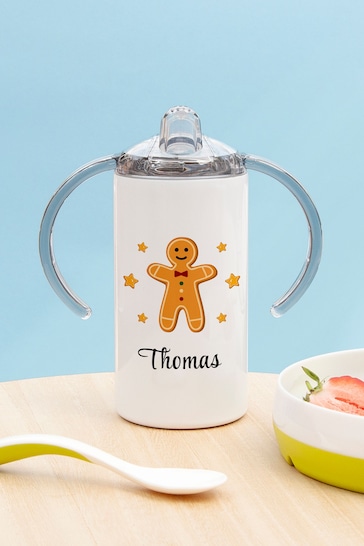 Personalised Gingerbread Kids Sippy Cup by Treat Republic