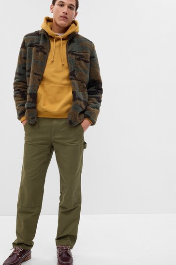 Gap Green Carpenter Straight Fit Trousers