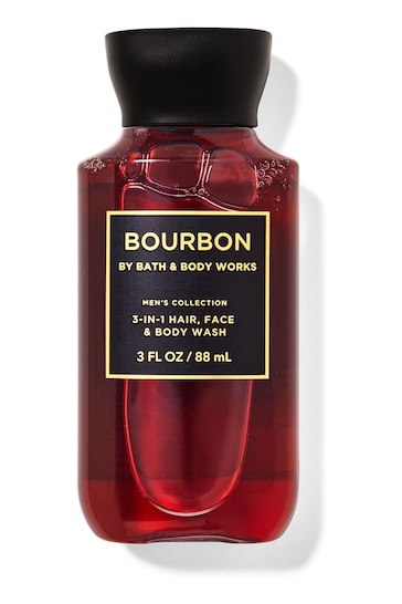 Bath & Body Works Bourbon Travel Size 3-in-1 Hair, Face and Body Wash 3 fl oz / 88 mL