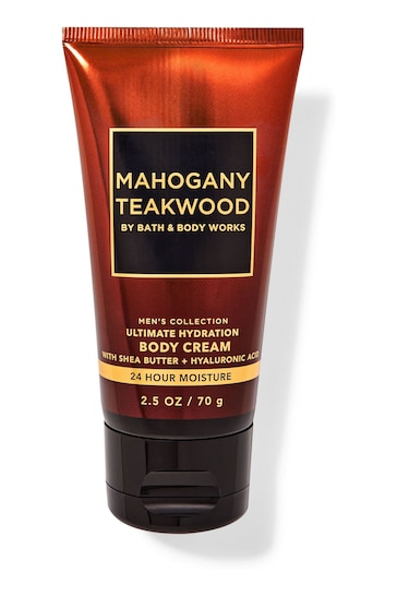 Bath & Body Works Mahogany Teakwood Travel Size Ultimate Hydration Body Cream 2.5 oz / 70 g