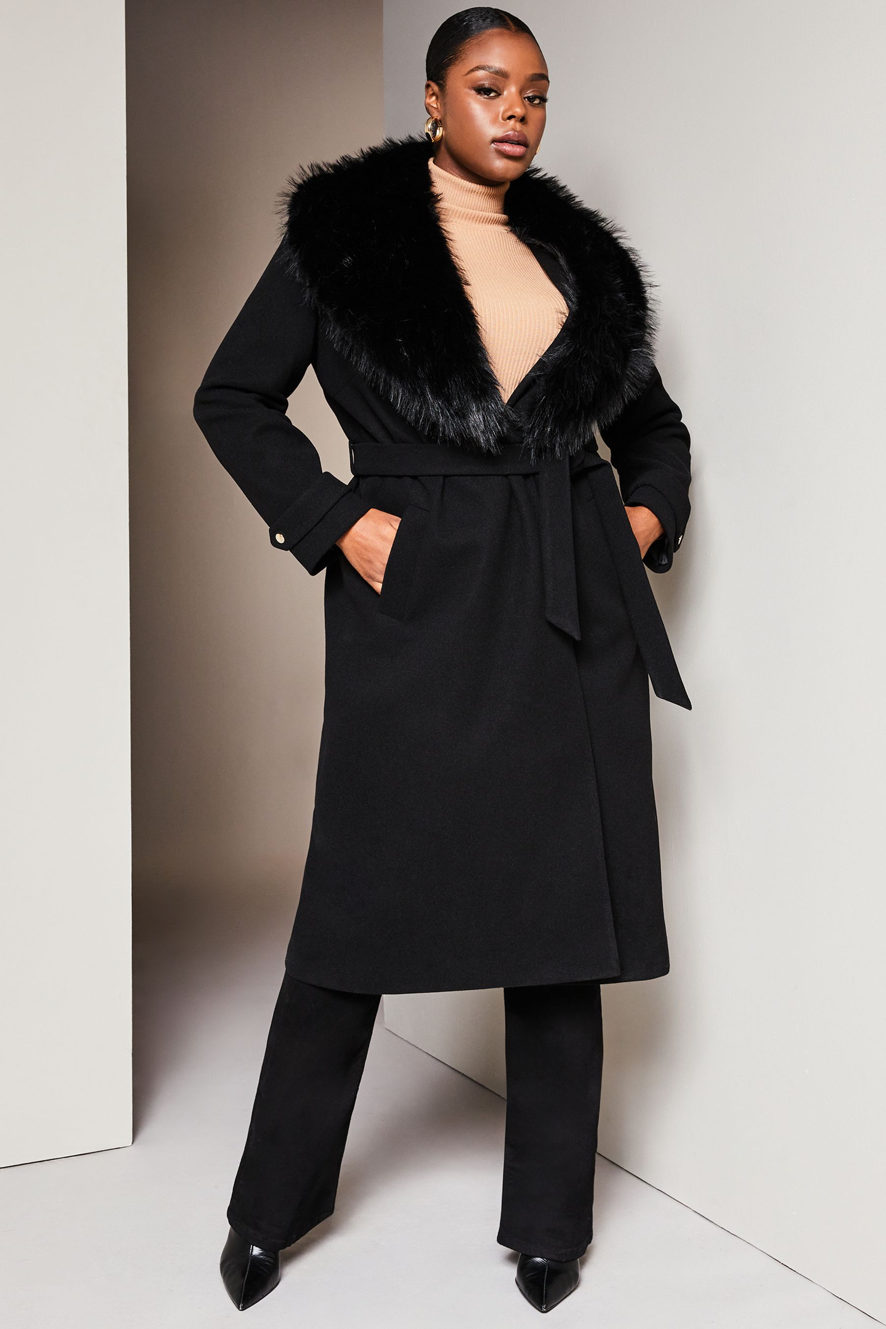 Longline clearance wrap coat
