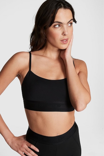 Victoria's Secret PINK Pure Black Non Wired Lightly Lined Sports Bra