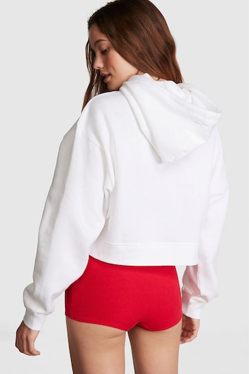 Victoria's Secret PINK Optic White Cropped Hoodie