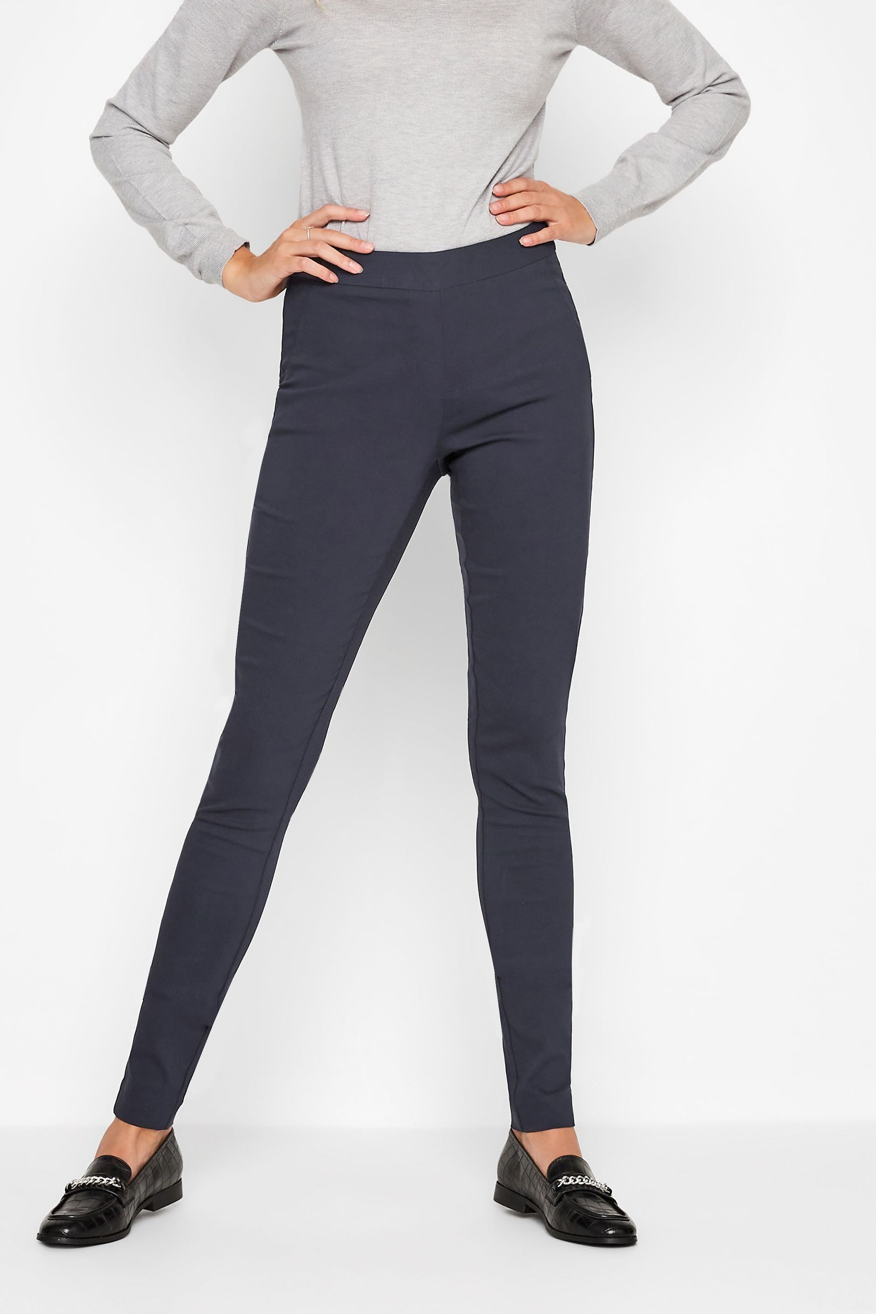 Long Tall Sally Blue Bi Stretch Skinny Trousers