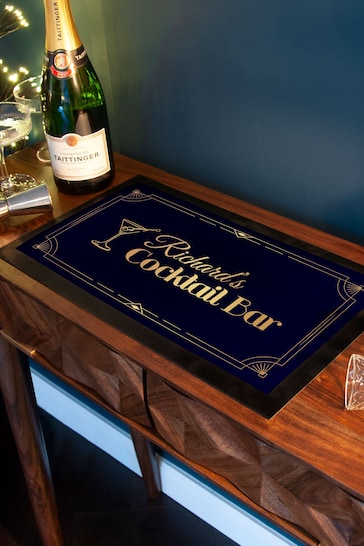 Personalised Stylish Cocktail Bar Mat by Treat Republic
