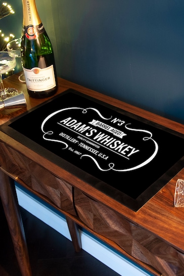 Personalised Vintage Whisky Bar Mat by Treat Republic