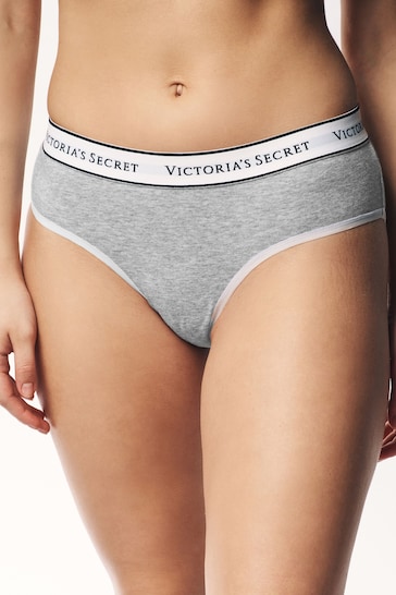 Victoria's Secret Medium Heather Grey Hipster Logo Multipack Knickers