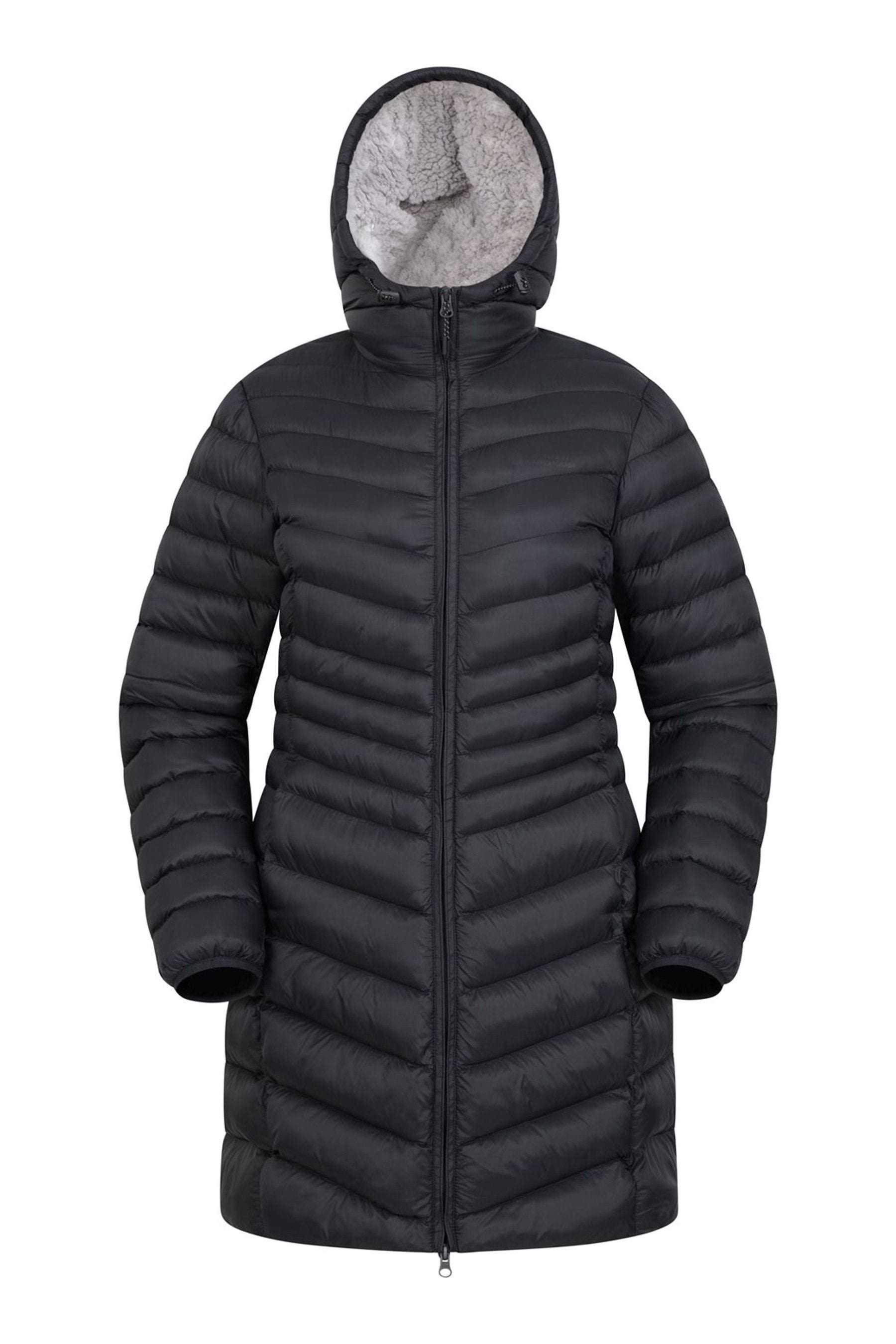 Fur lined hot sale padded coat