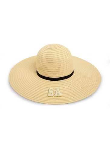 Personalised Small Letter Monogrammed Sun Hat by Alphabet