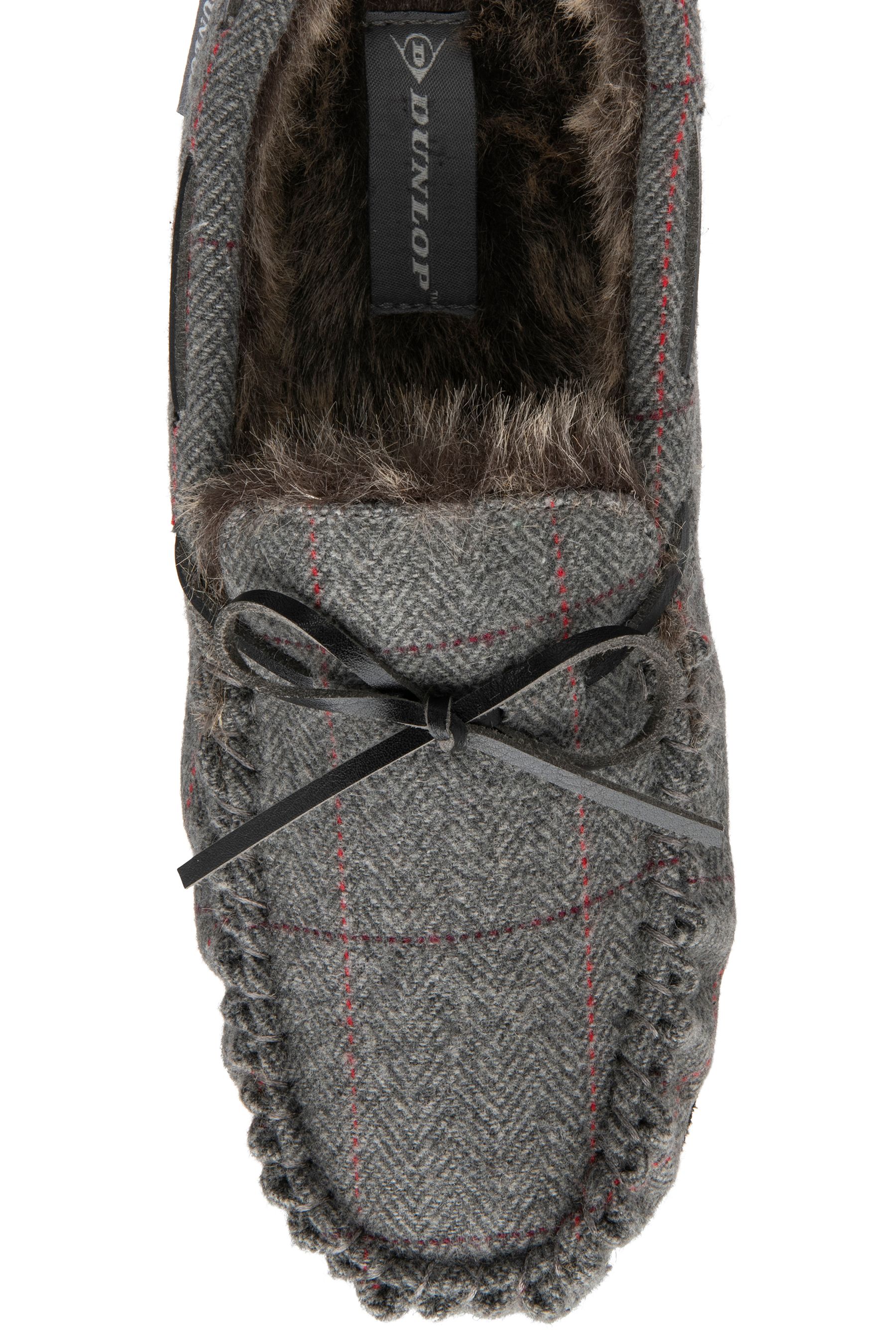 Totes mens harris tweed moccasin slippers outlet