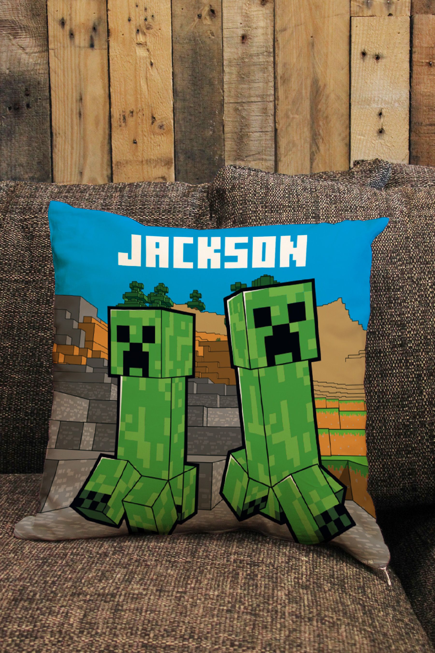 Minecraft creeper body top pillow