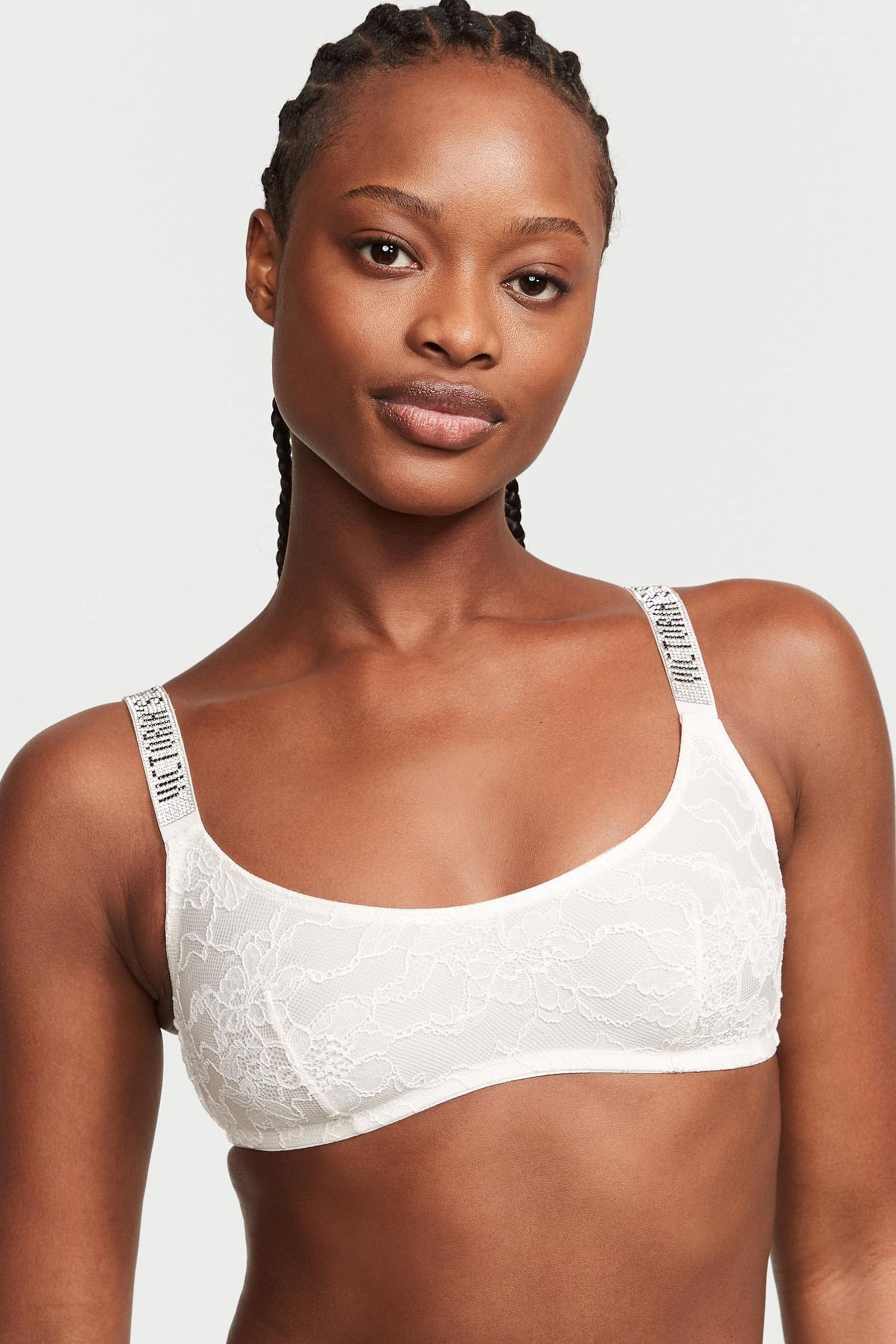 White lace outlet sports bra