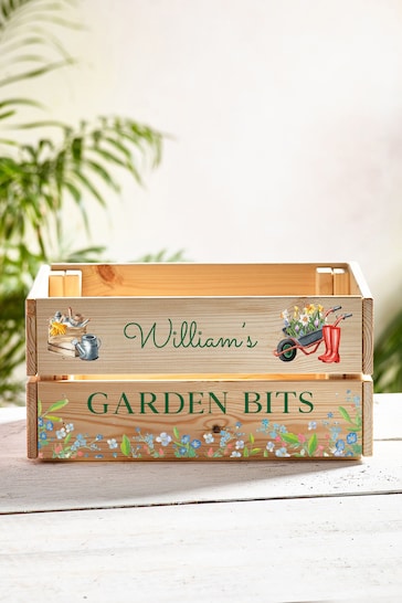 Personalised Garden Crate Box by Loveabode