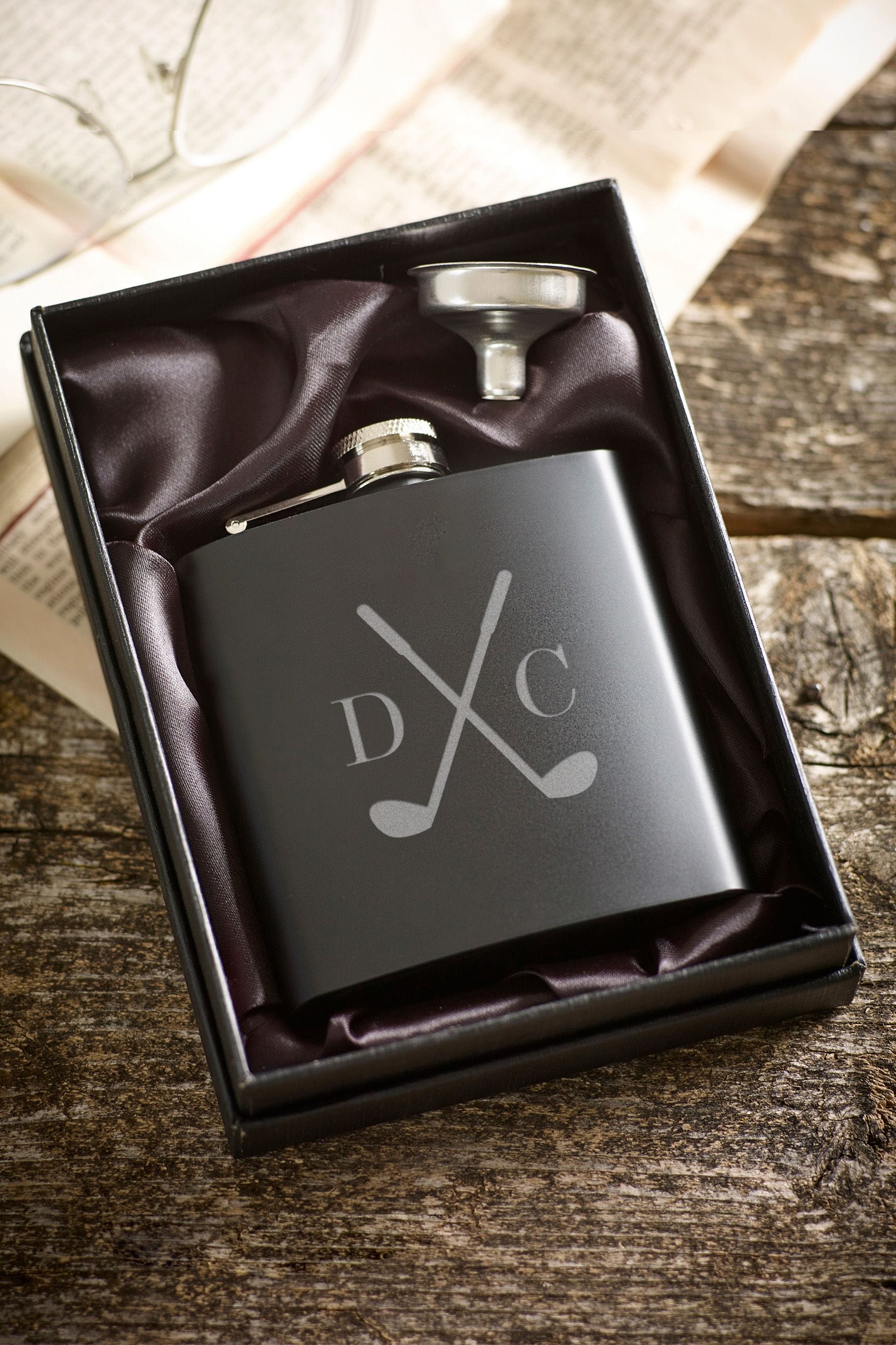 Personalised Male Female Golf Clubs Hip Flask by Loveabode