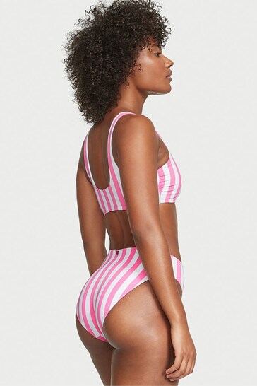 Victoria's Secret Pink Stripes High Waisted Bikini Bottom