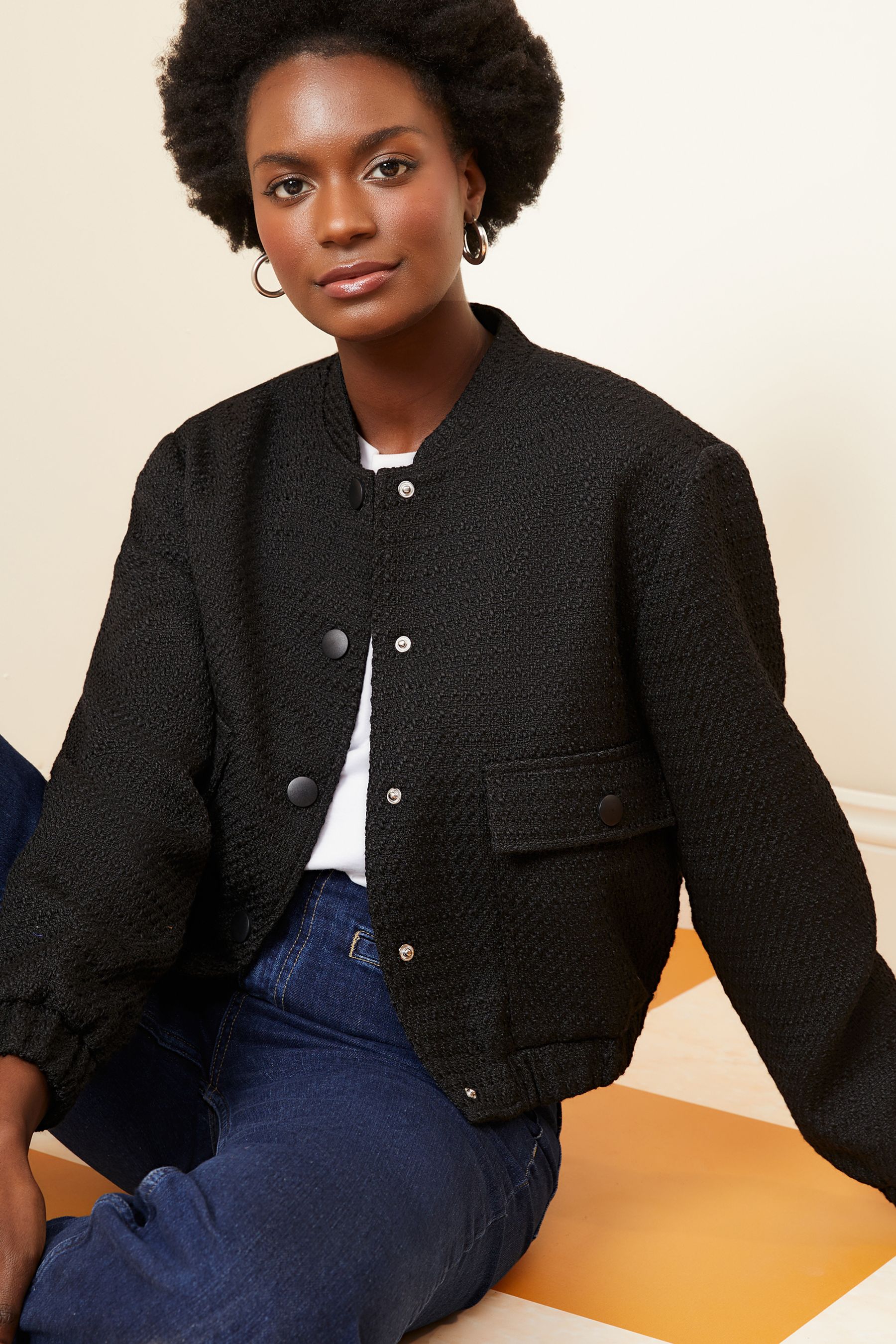 Black wool bomber jacket cheap womens