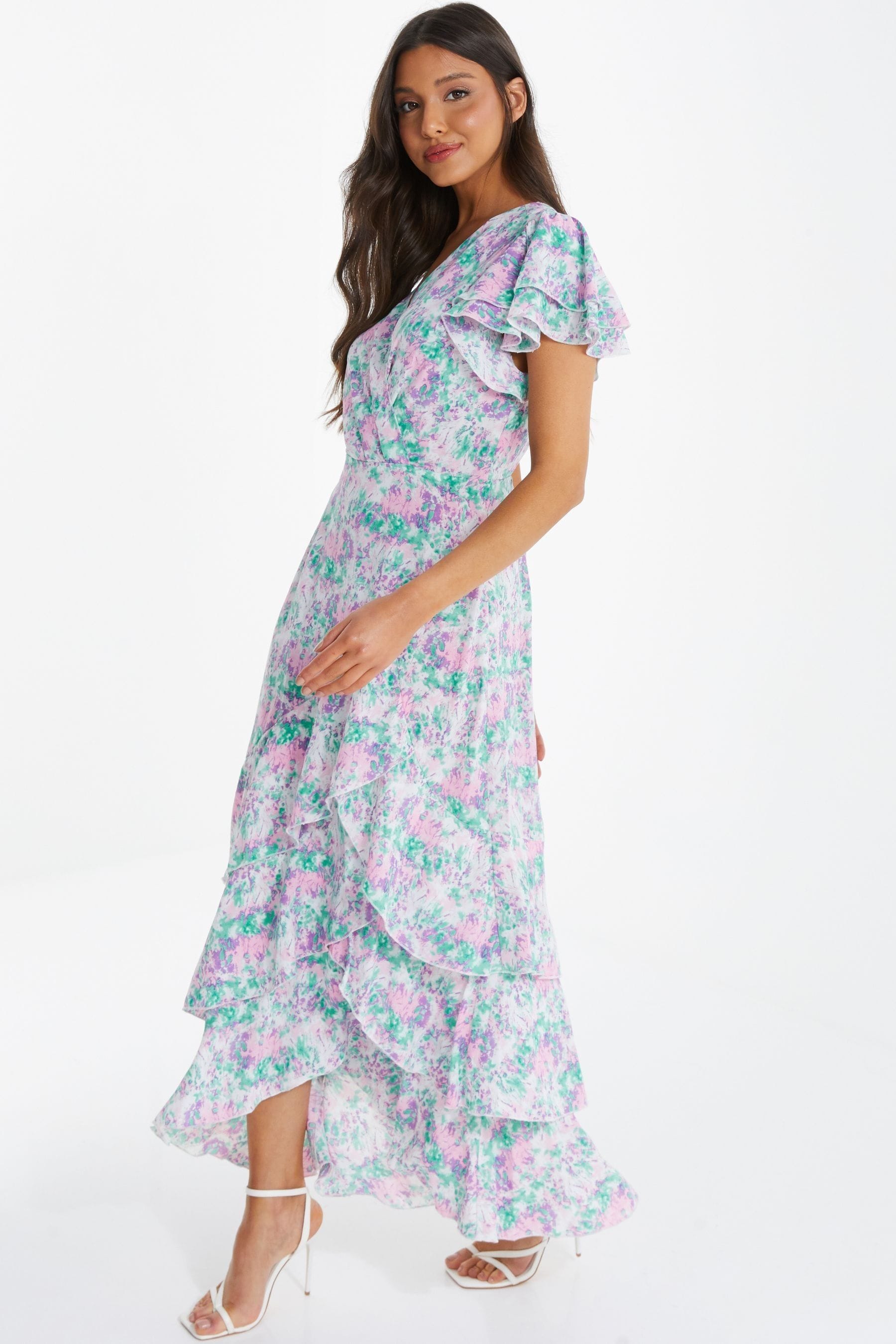 Quiz printed store maxi dress
