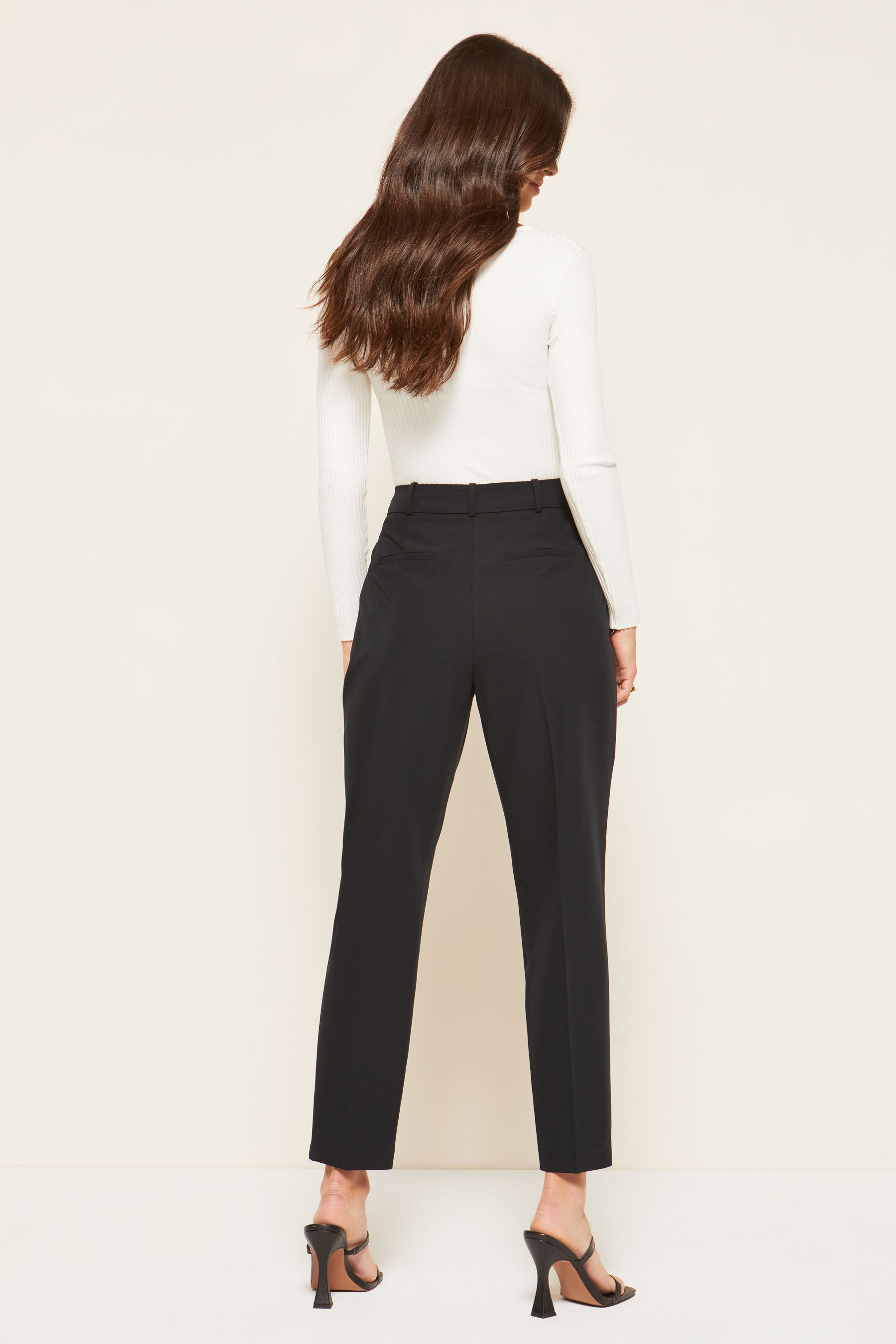 Friends Like These Black Petite Tailored Ankle Grazer Trousers