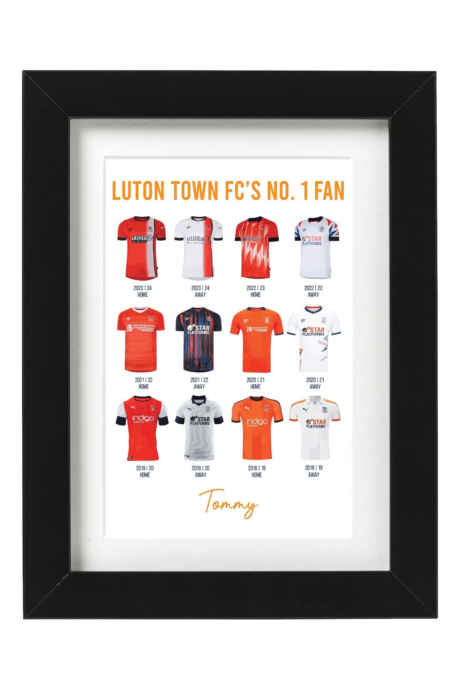 Personalised football shirts top