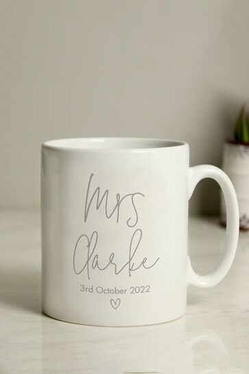 Personalised Mrs Mug by PMC