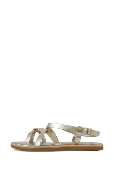 Buy South Beach Gold Strappy Sandal with Padded Sole from the Next UK ...