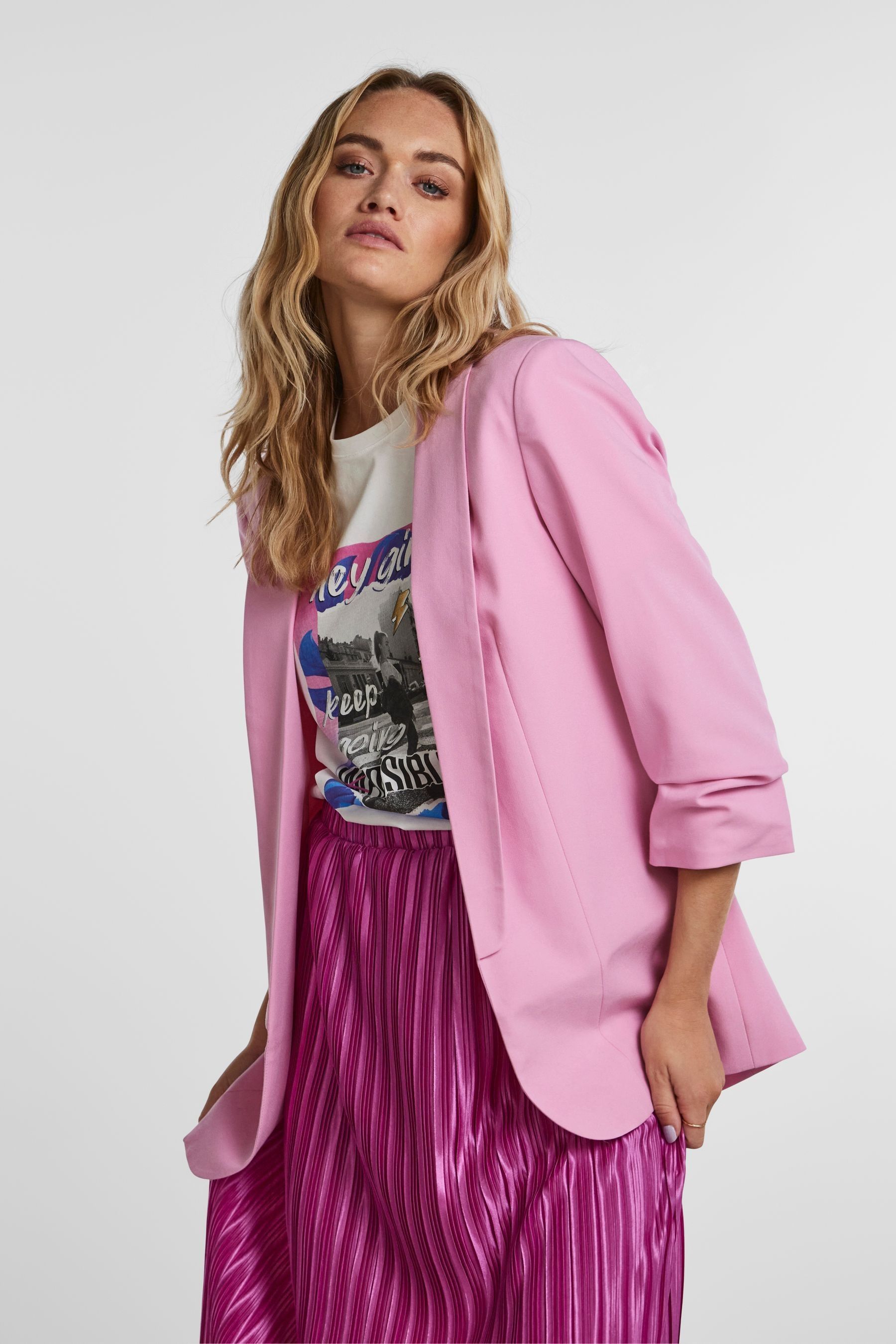 Stradivarius pink blazer store