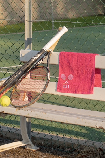 Personalised Embroidered Tennis Towel by Jonny's Sister