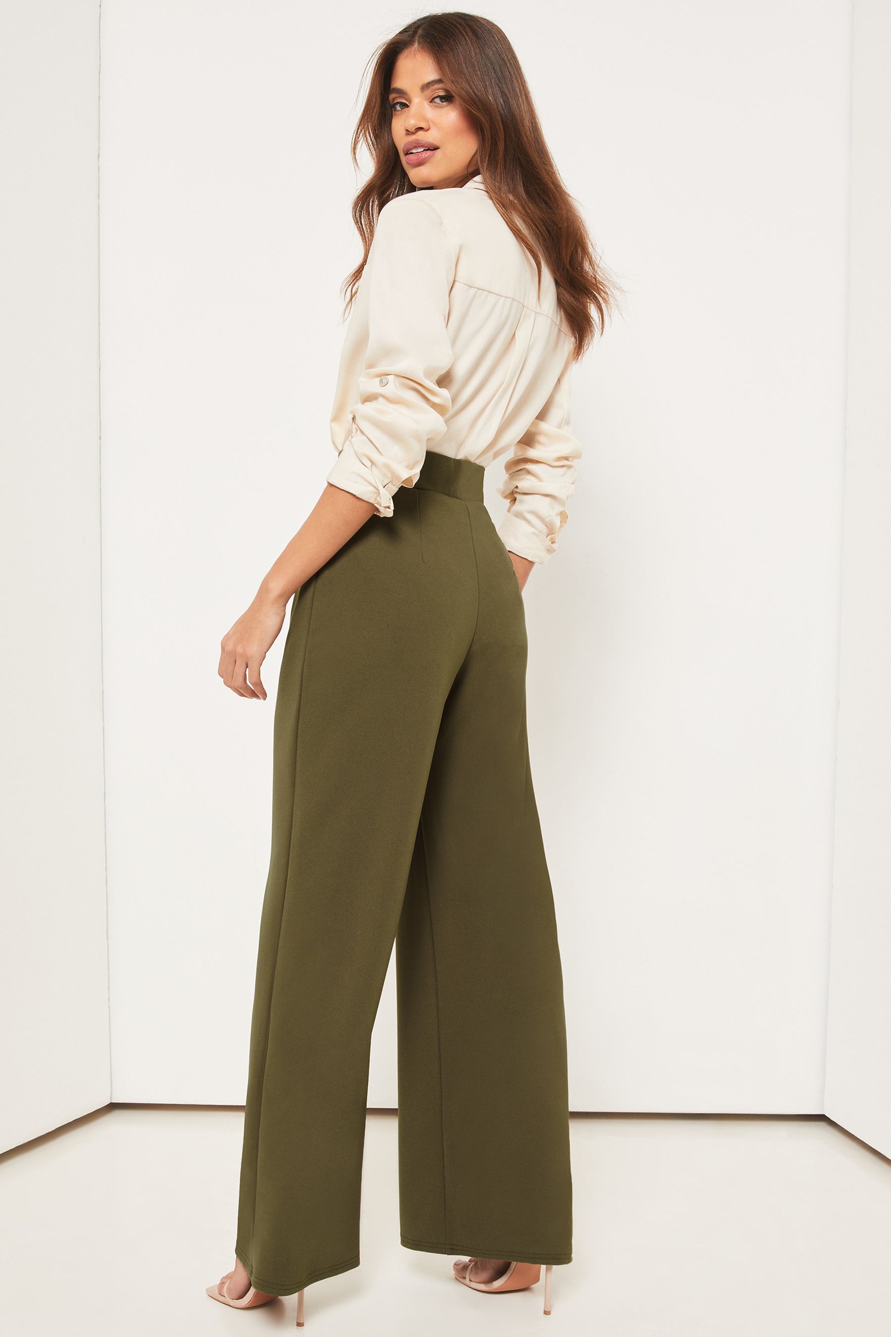 Lipsy high waisted wide leg trousers clearance