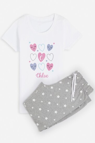 Personalised Heart Pyjamas by Dollymix