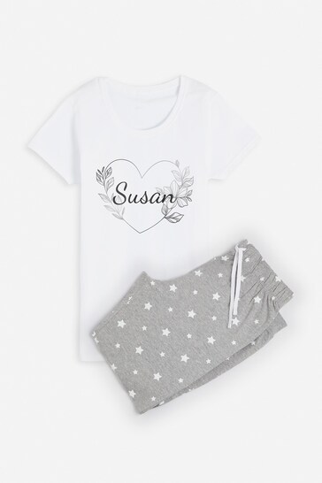 Personalised Heart Pyjamas by Dollymix