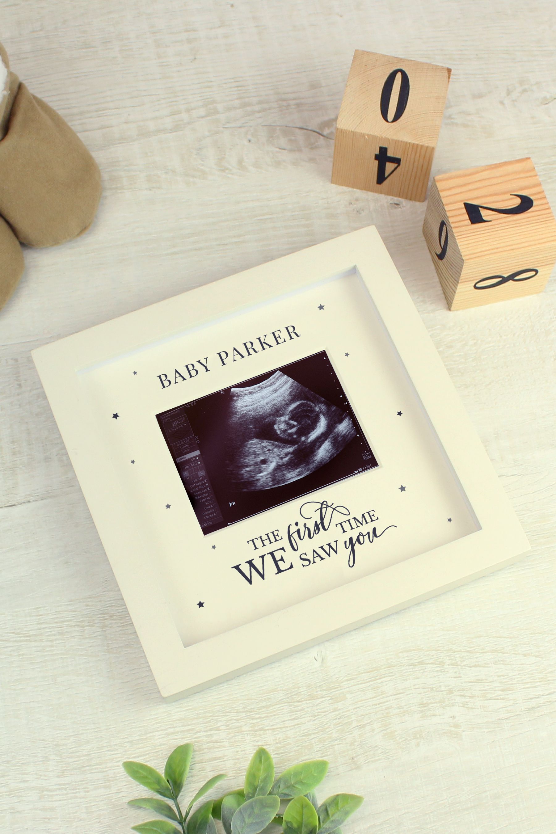 Personalised baby scan photo outlet frame