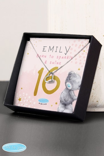 Personalised Me To You Birthday Silver Heart Necklace and Box by PMC
