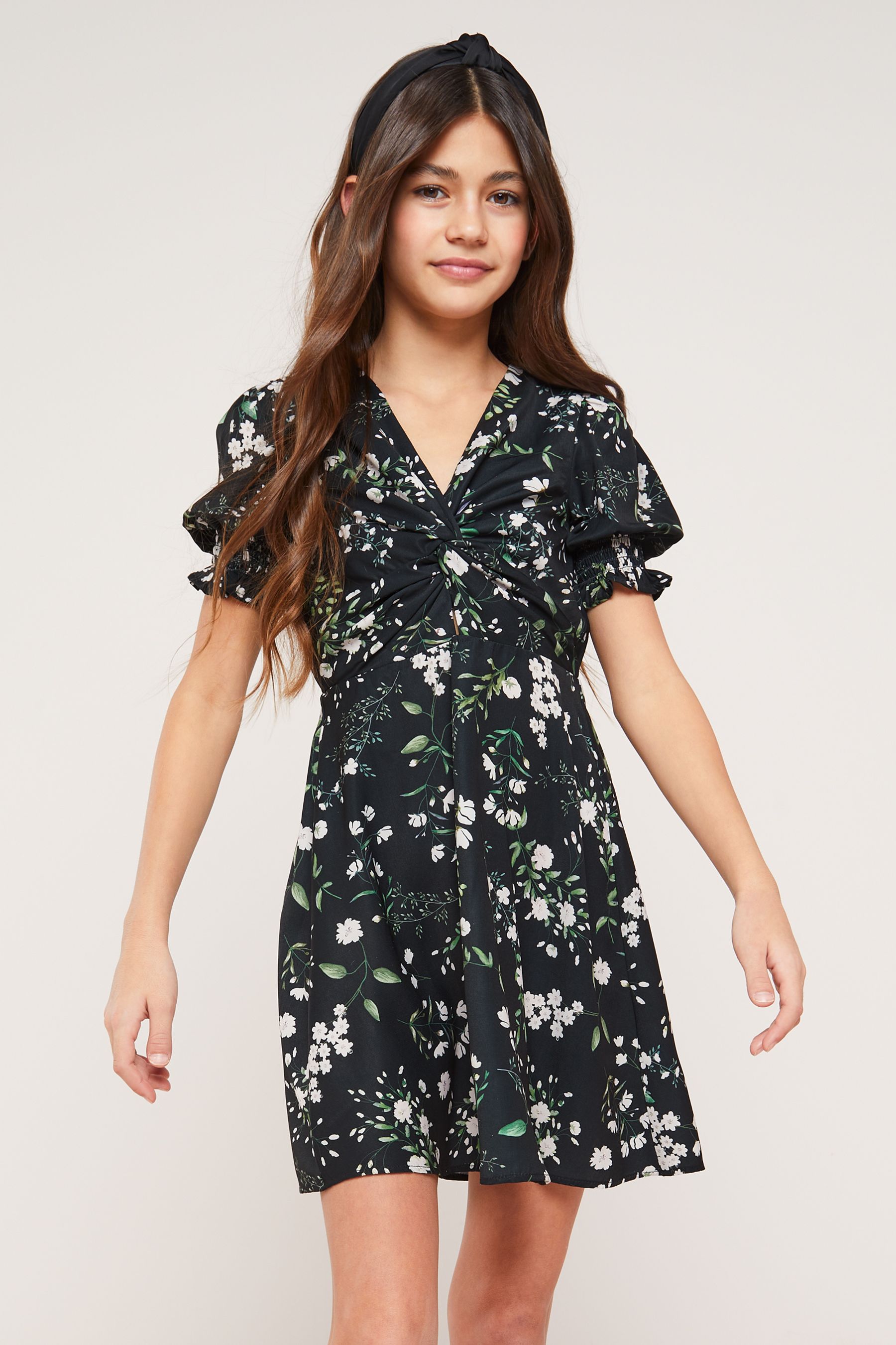 Knot front mini sales dress