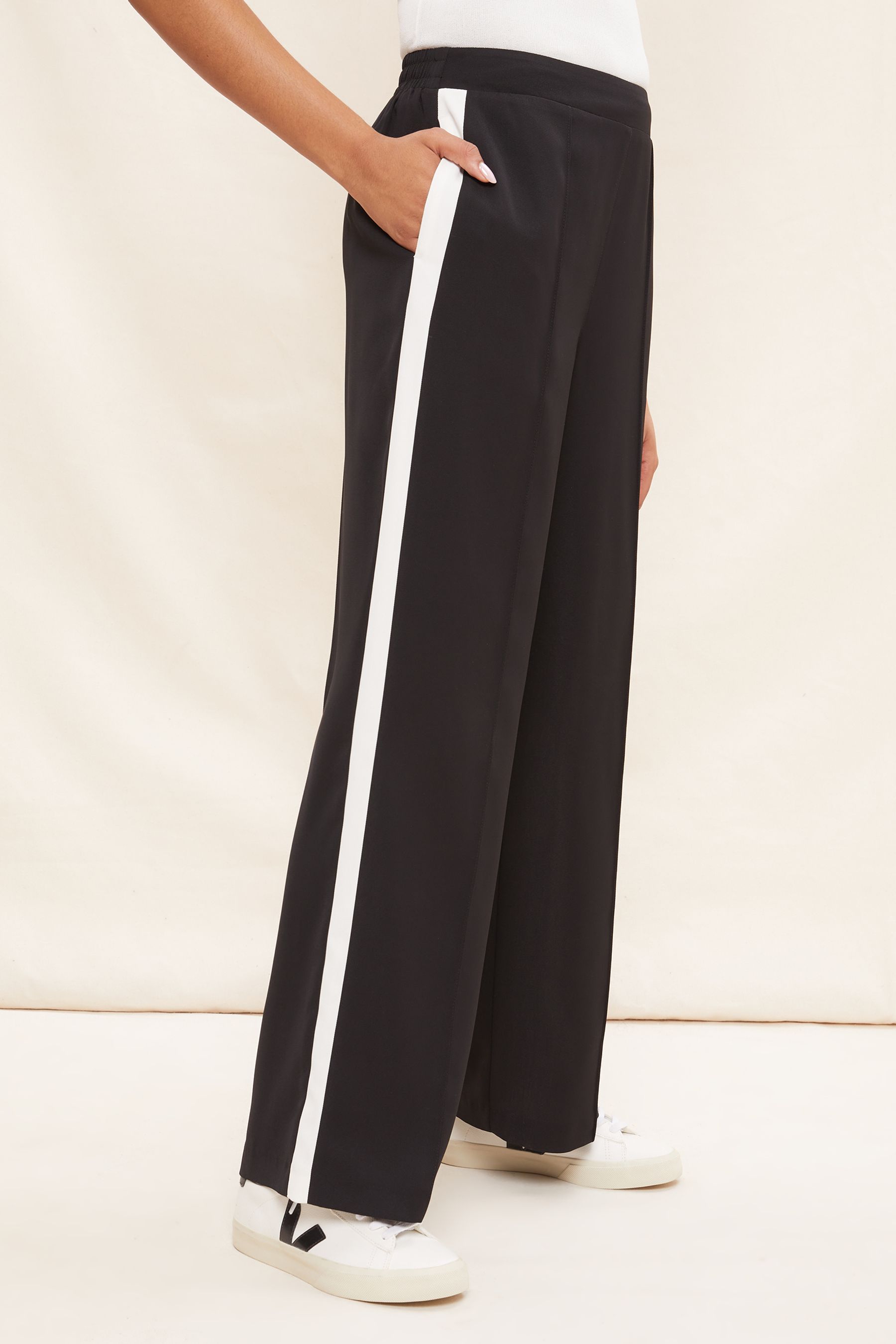 Buy Friends Like These Black Side Stripe Utility Trousers from the
