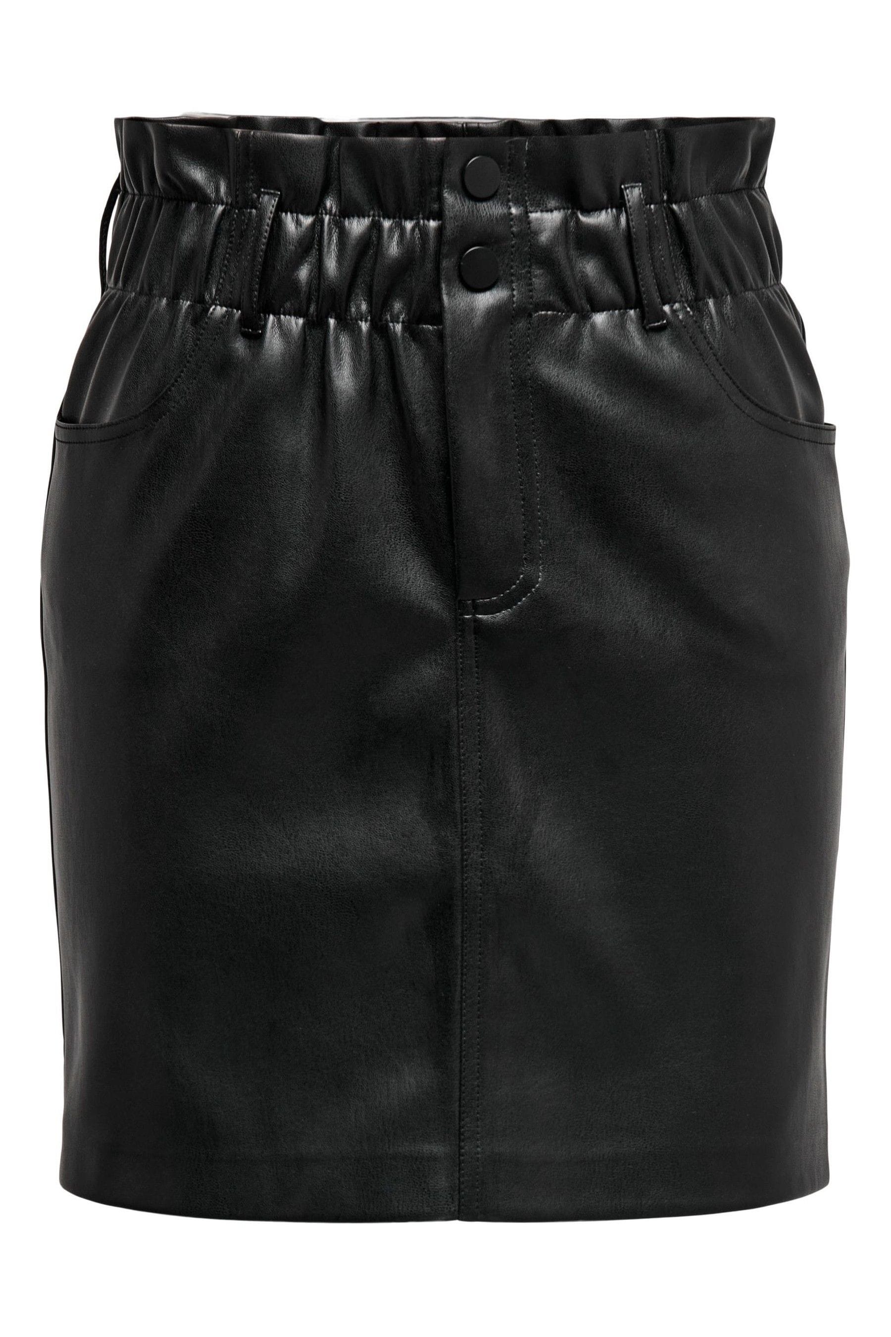 Buy ONLY Black PU Faux Leather Paperbag Waist Skirt from the Next