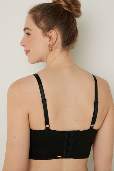 Buy Victoria's Secret Black Embroidered Embroidered Corset Bra Top from the  Next UK online shop