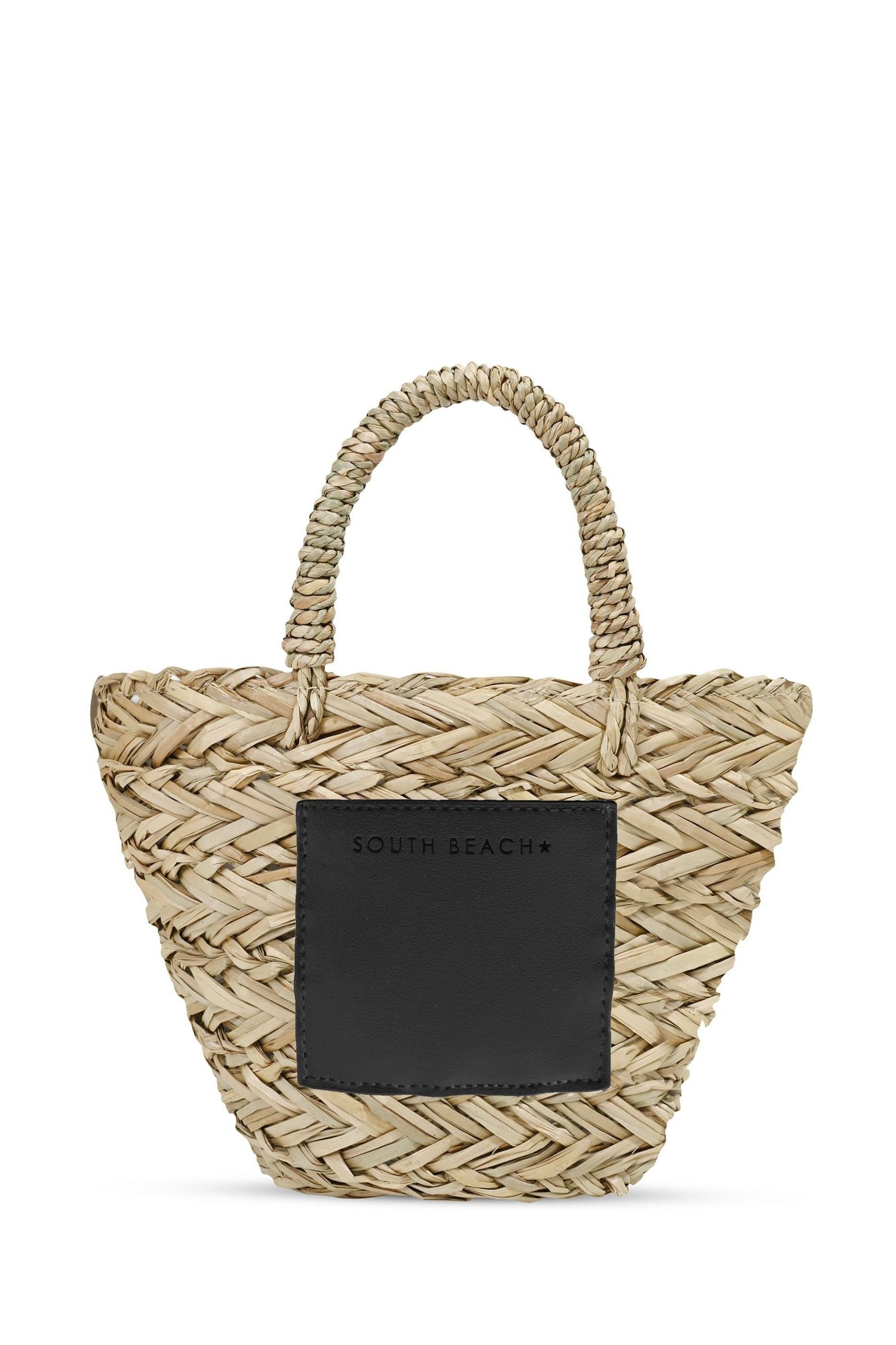 Buy South Beach Black Cross Body Straw Bag from the Next UK online