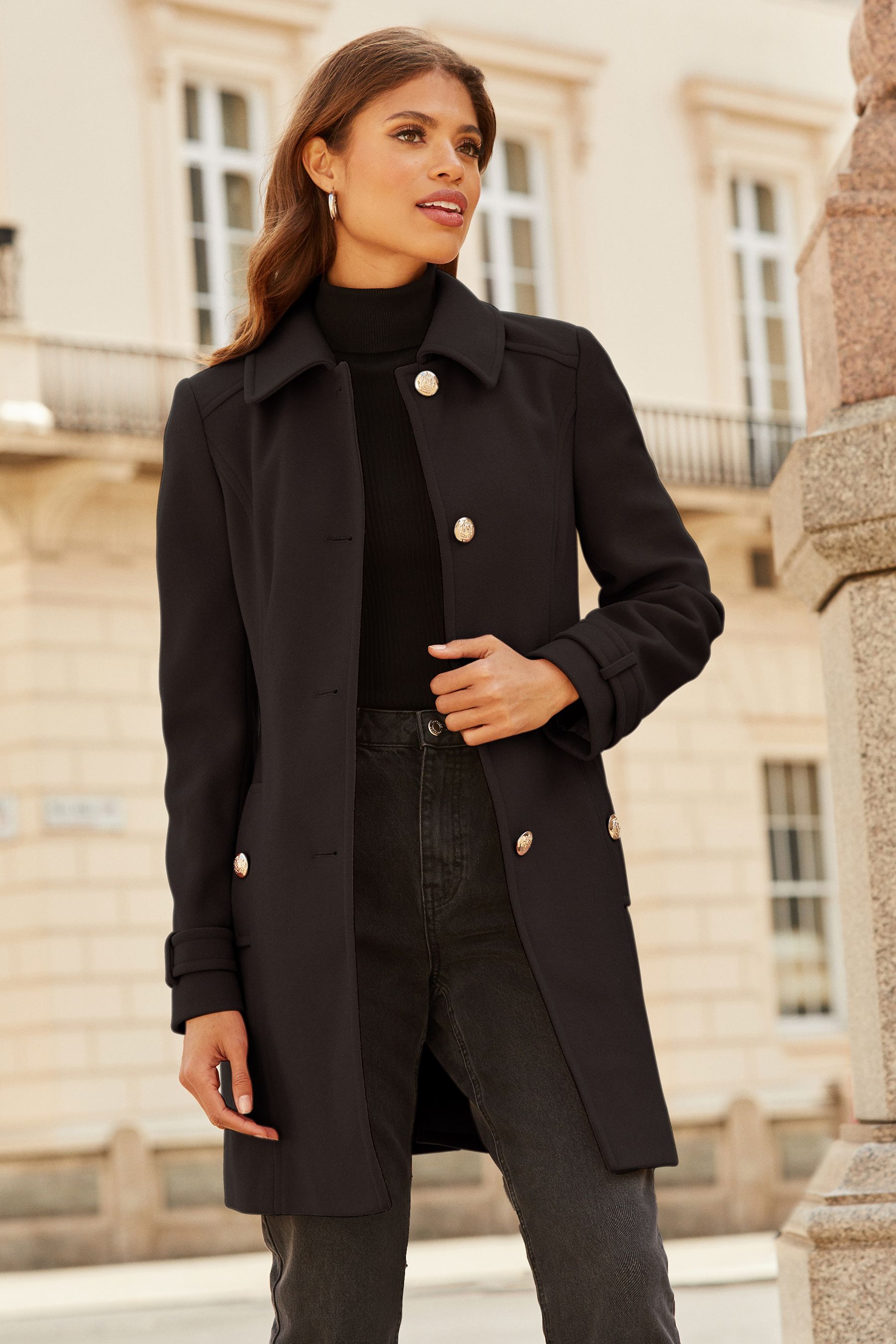 Military coat on sale ladies uk