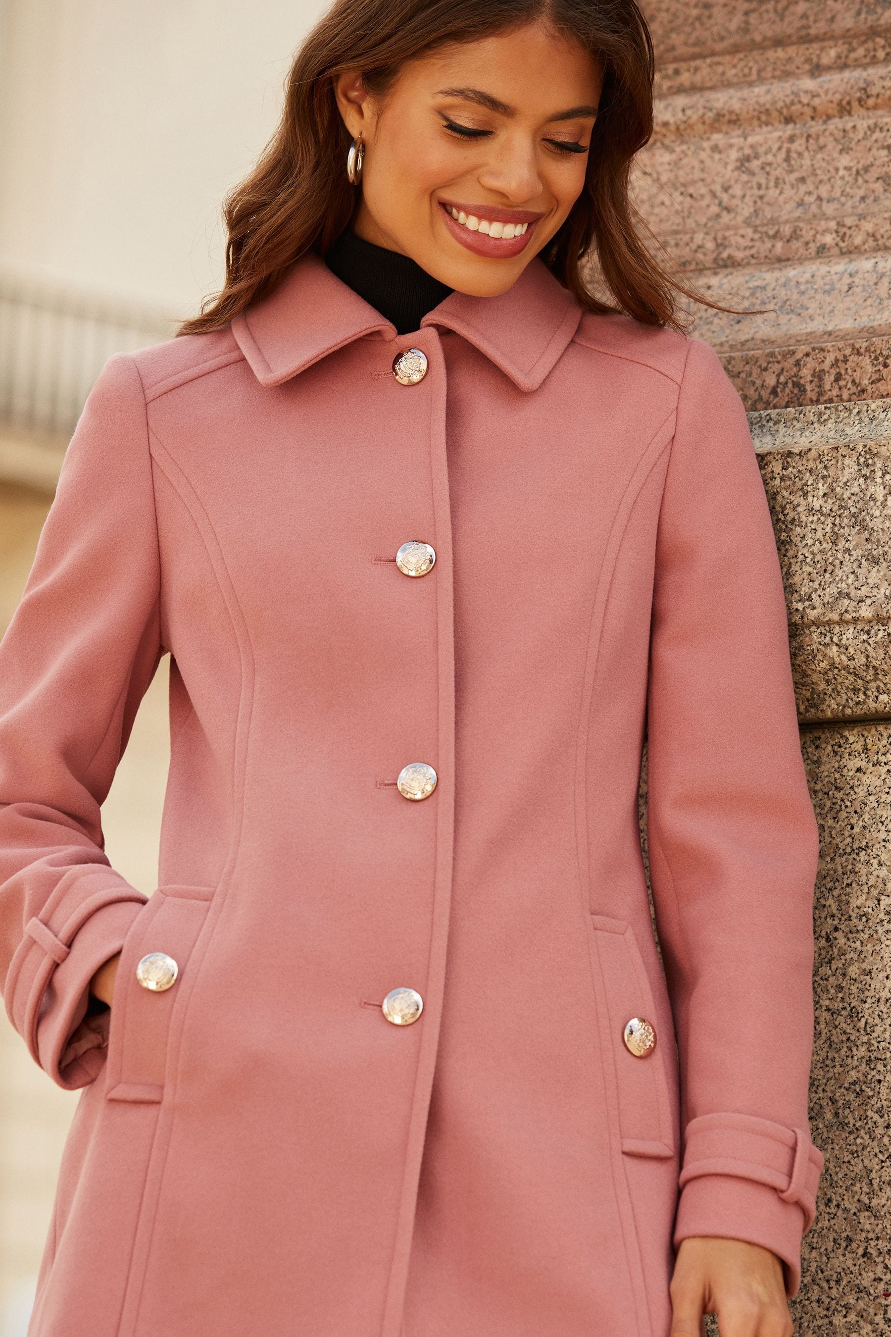 Buy Lipsy Pink Princess Military A Line Coat from the Next UK