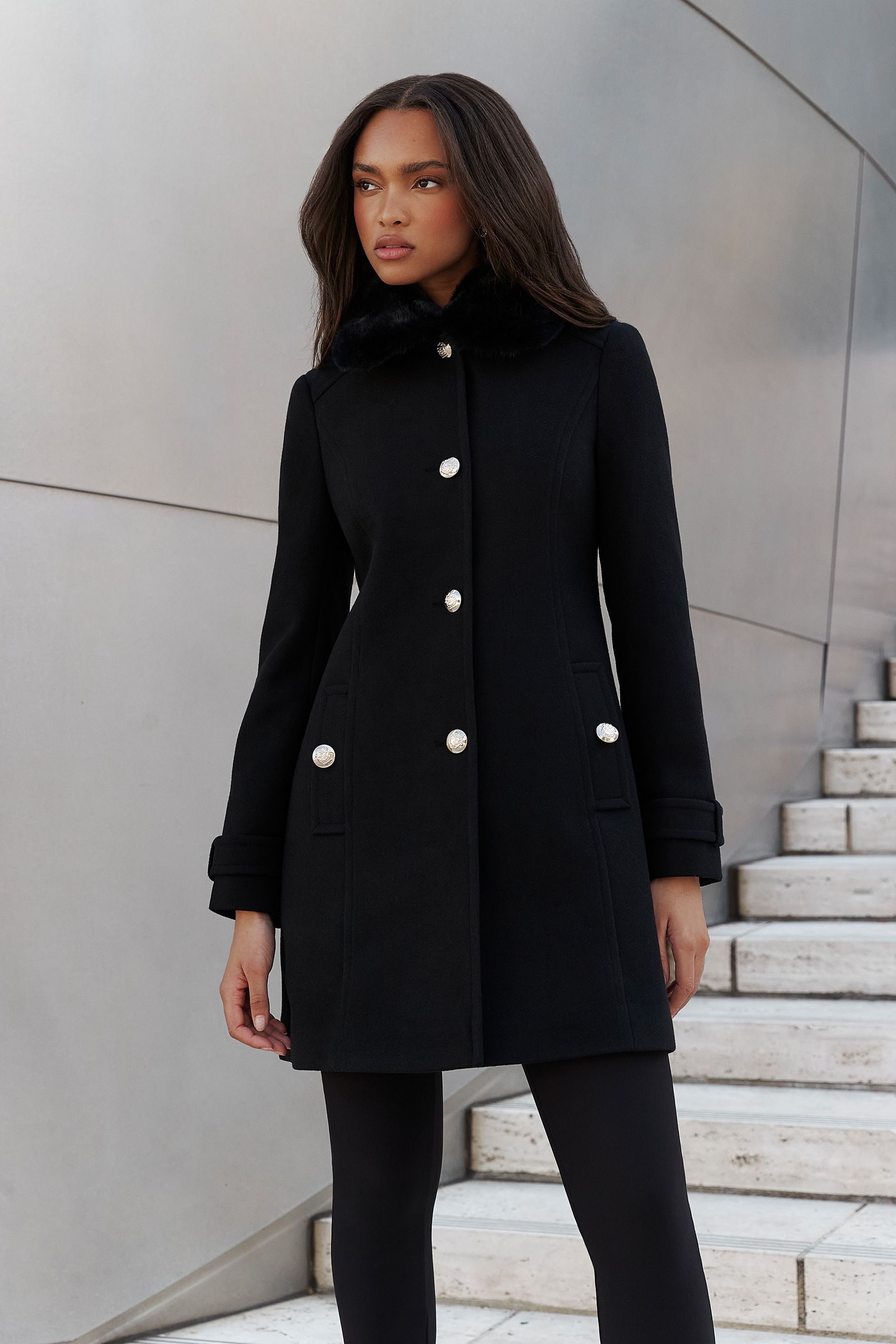 Lipsy hotsell military coat