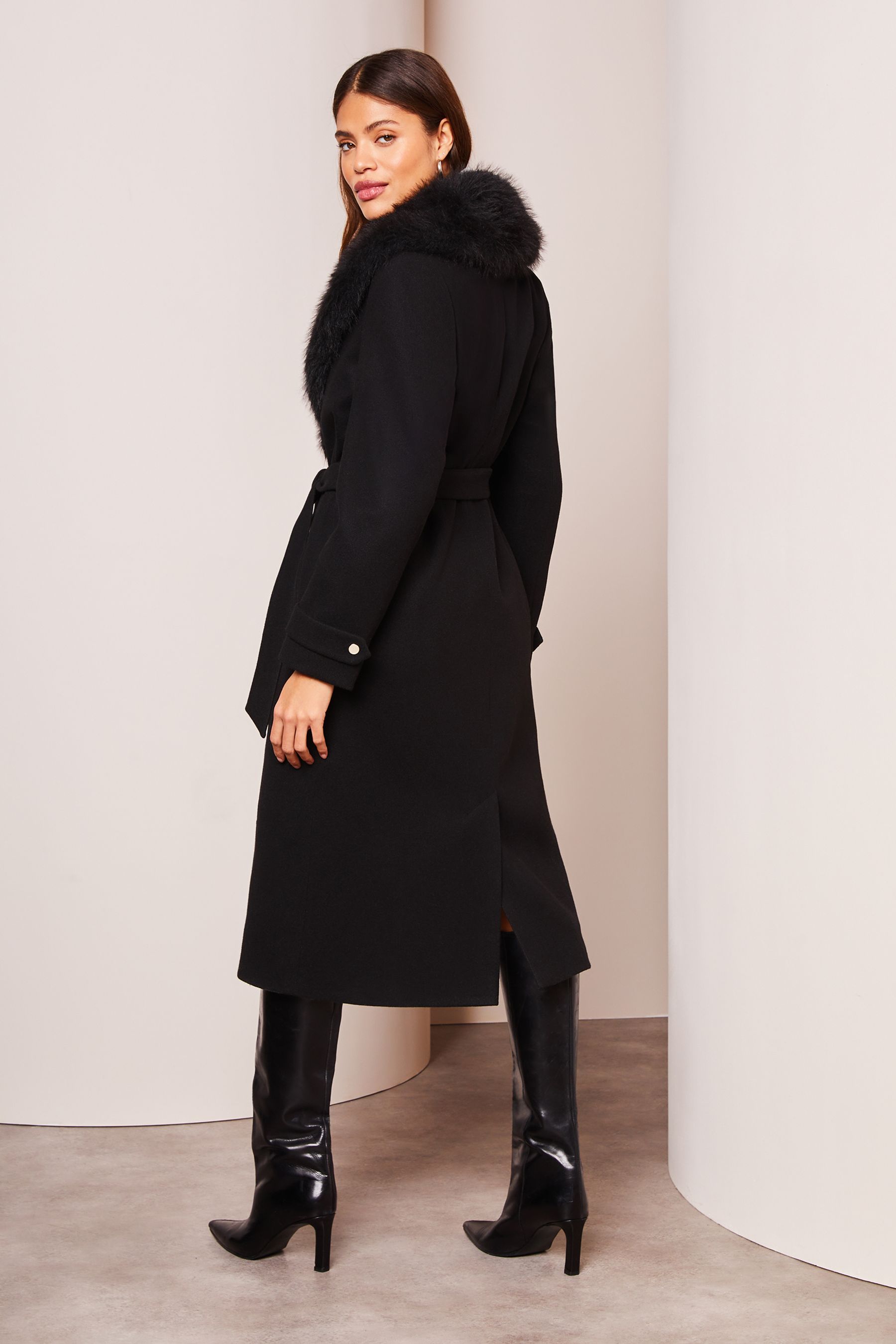 Lipsy faux sale fur longline cardigan