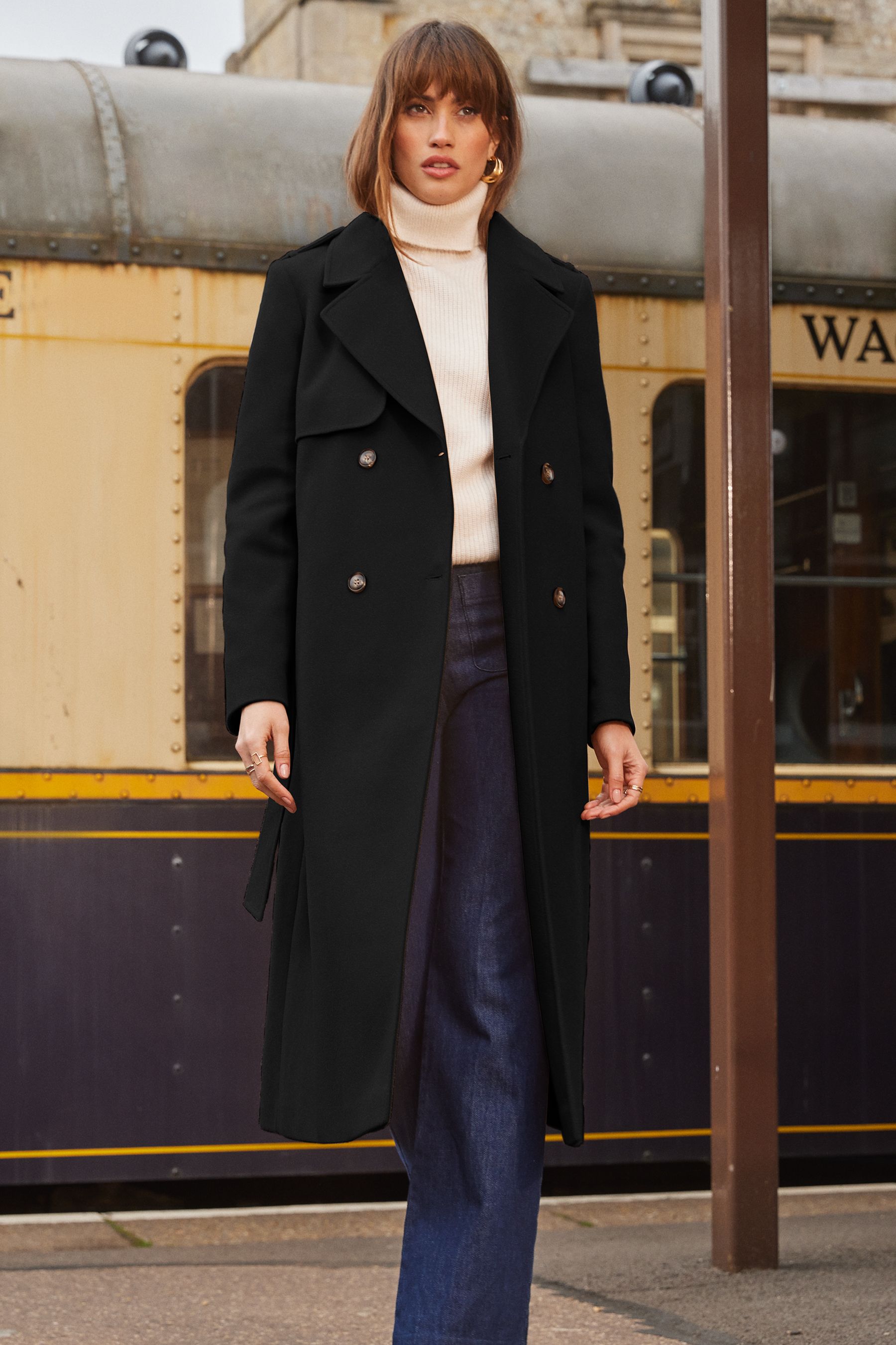 Bb dakota double agent trench jacket top