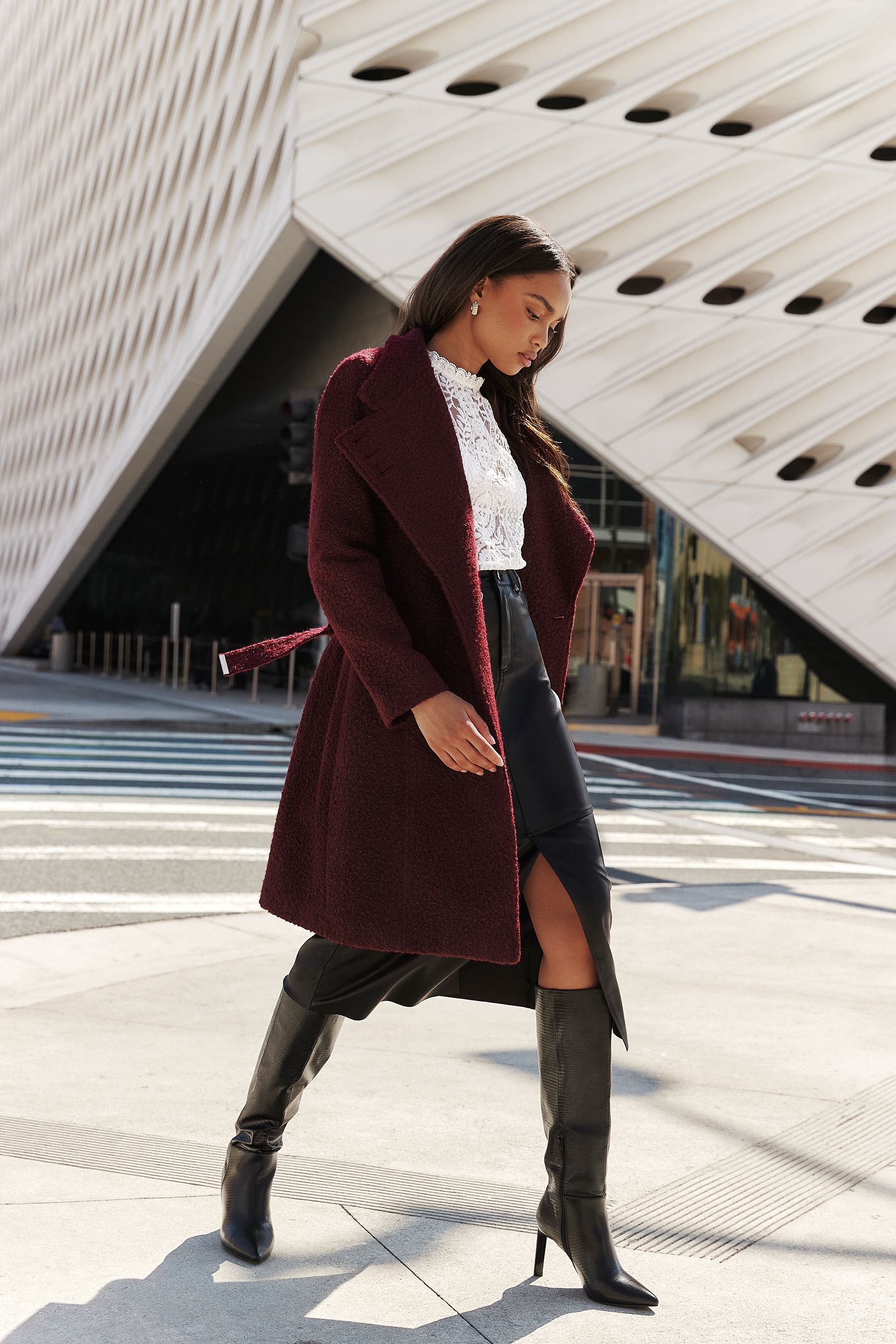 Lipsy new arrivals burgundy coat