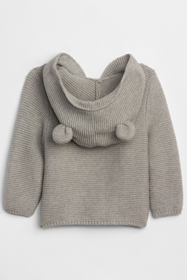 Gap Grey Knitted Brannan Bear Cardigan - Baby (Newborn - 24mths)
